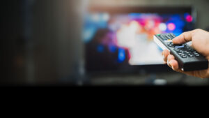 Man holding remote